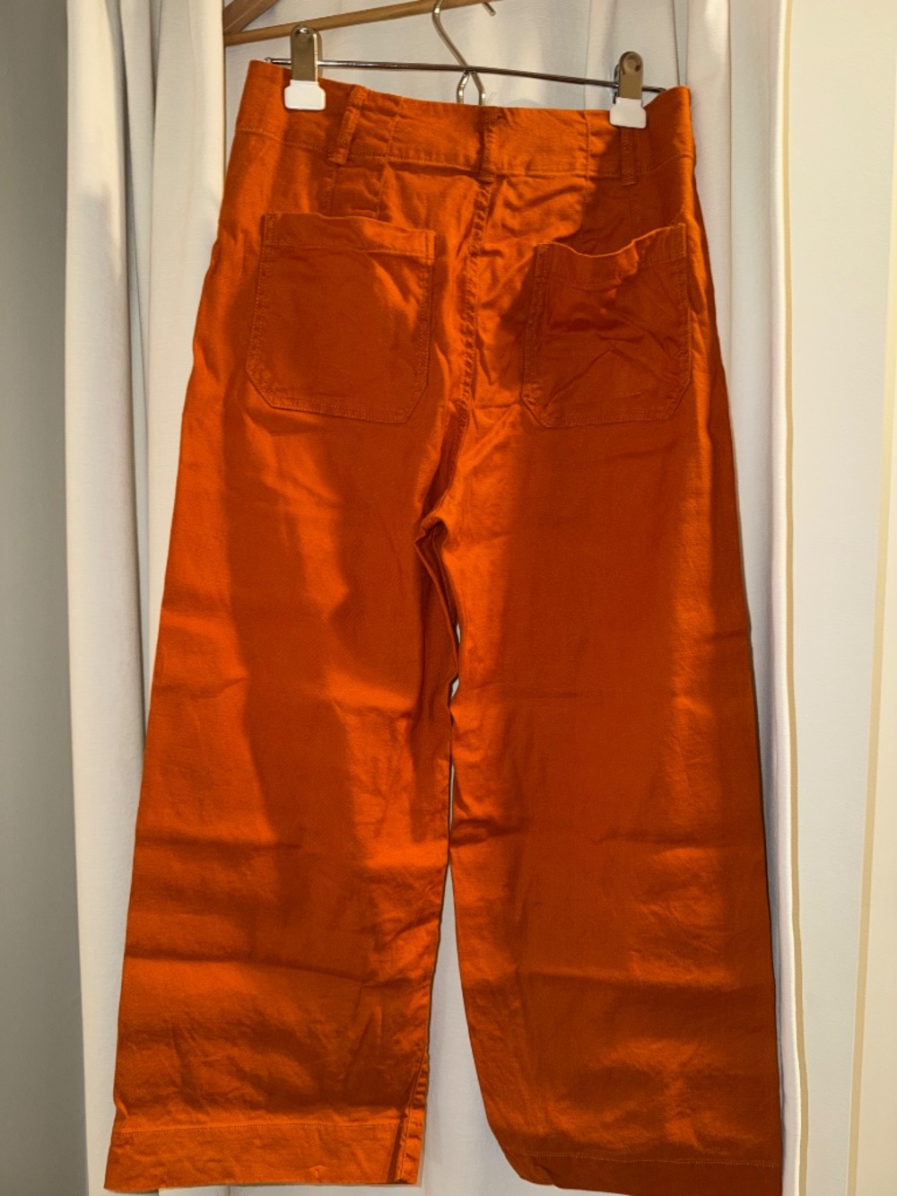 Anthropologie Maeve Collette Cotton Capri in Burnt Orange sz 8 - Picture 2 of 5
